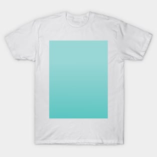 Light Aqua Blue Ombre Fade Sunset Gradient T-Shirt